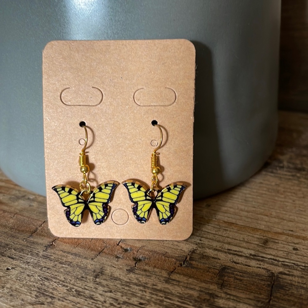 Yellow Butterfly earrings